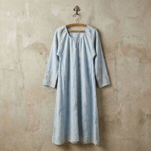 Hand-Mended Linen Chemise Circa 1900, France